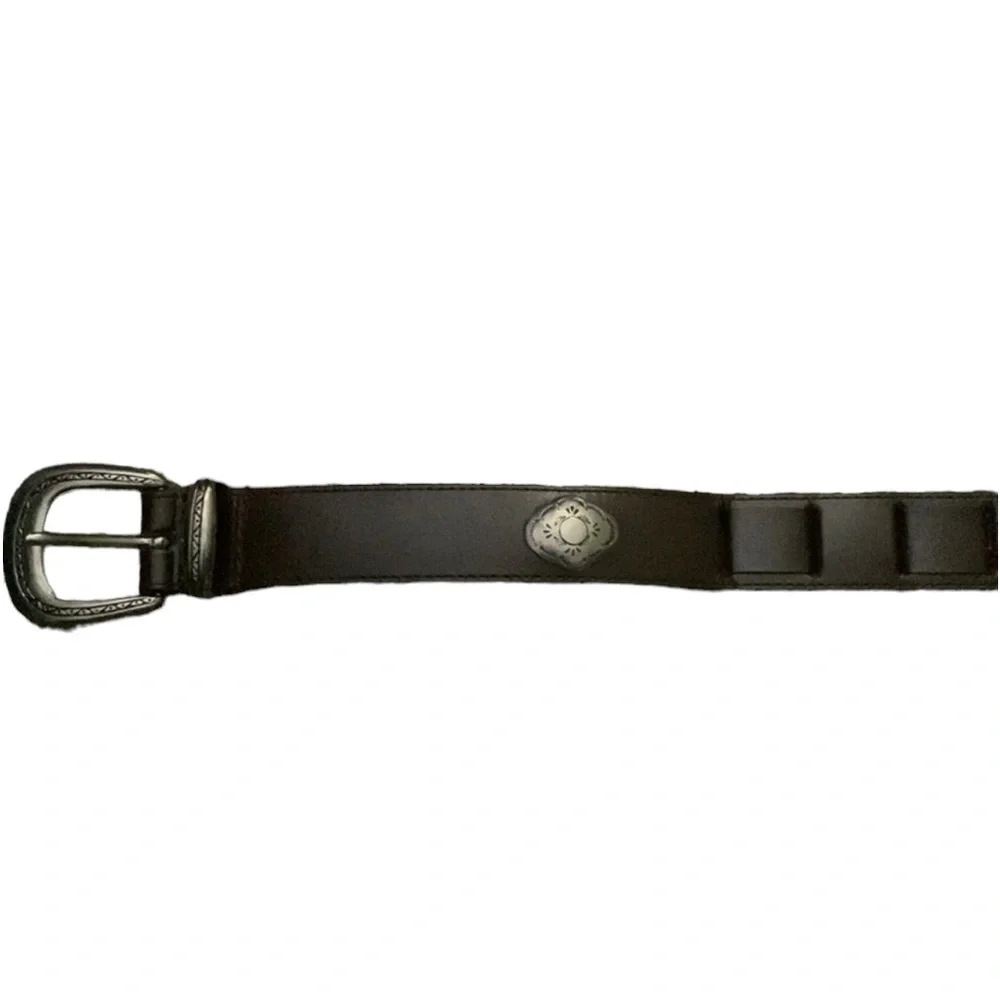 Genuine leather man made belt size small medium western cowboy